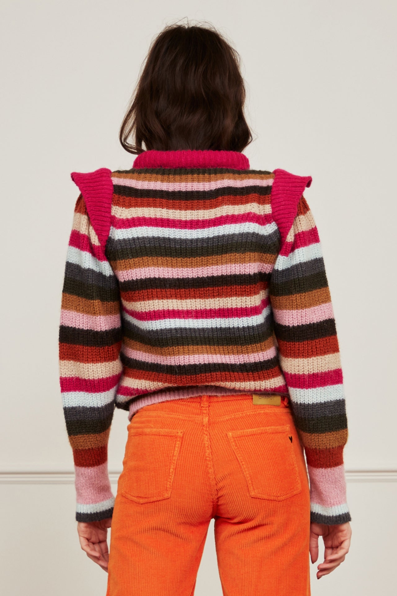 Rainbow Pullover | Mountain Green/Orang
