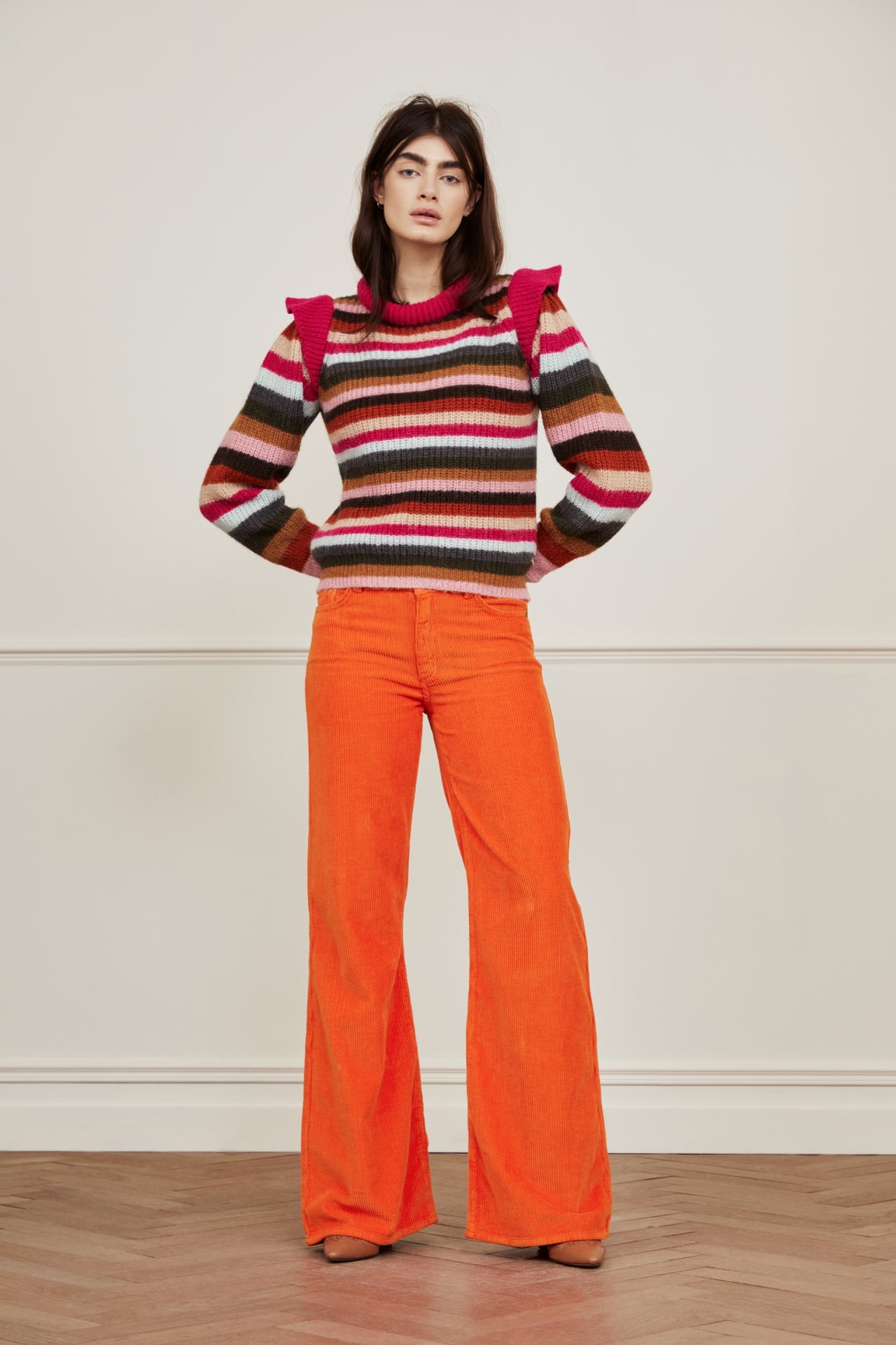 Rainbow Pullover | Mountain Green/Orang