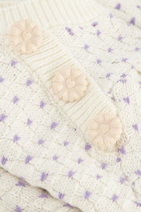 Love Short Sleeve Pullover | Cream White/Violet