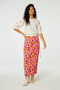 Bobo Straight Skirt | Pink Candy/Mandarin