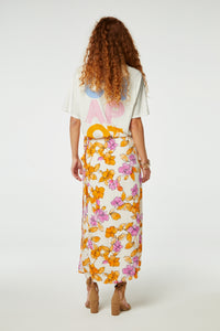 Bobo Straight Skirt | Mimosa/Cream White