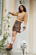 Mary Tess Skirt | Classy Camel/Black