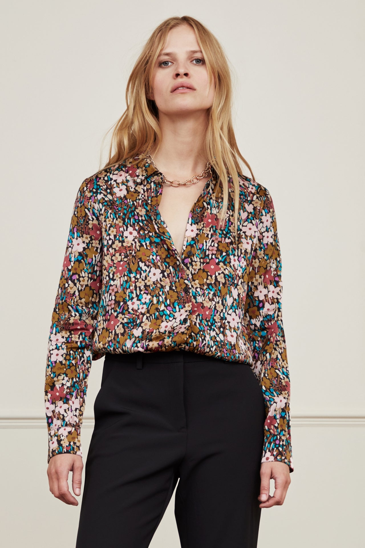 Lot Blouse | Black/Ra Ra Raspberr