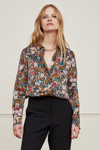 Lot Blouse | Black/Ra Ra Raspberr