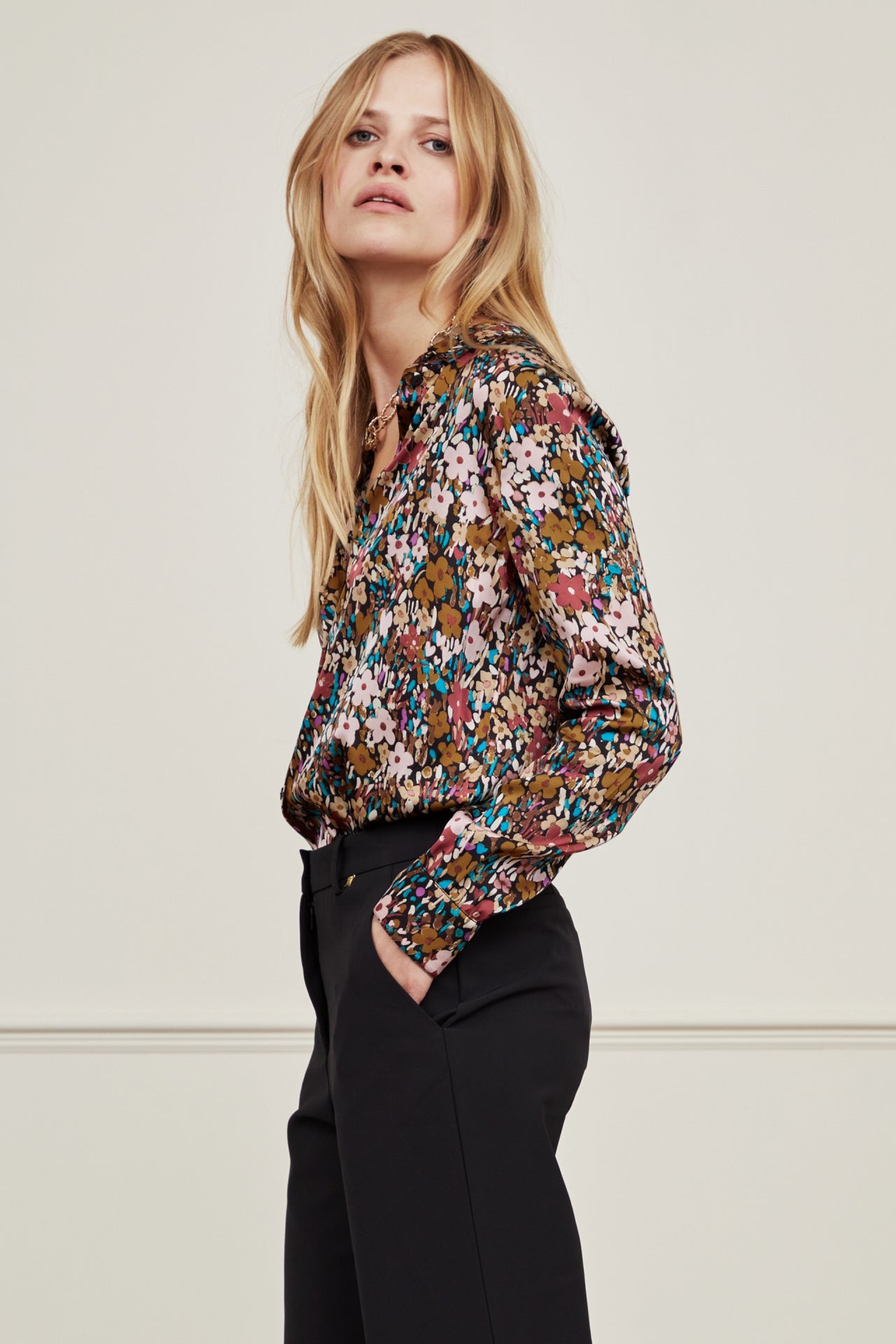 Lot Blouse | Black/Ra Ra Raspberr