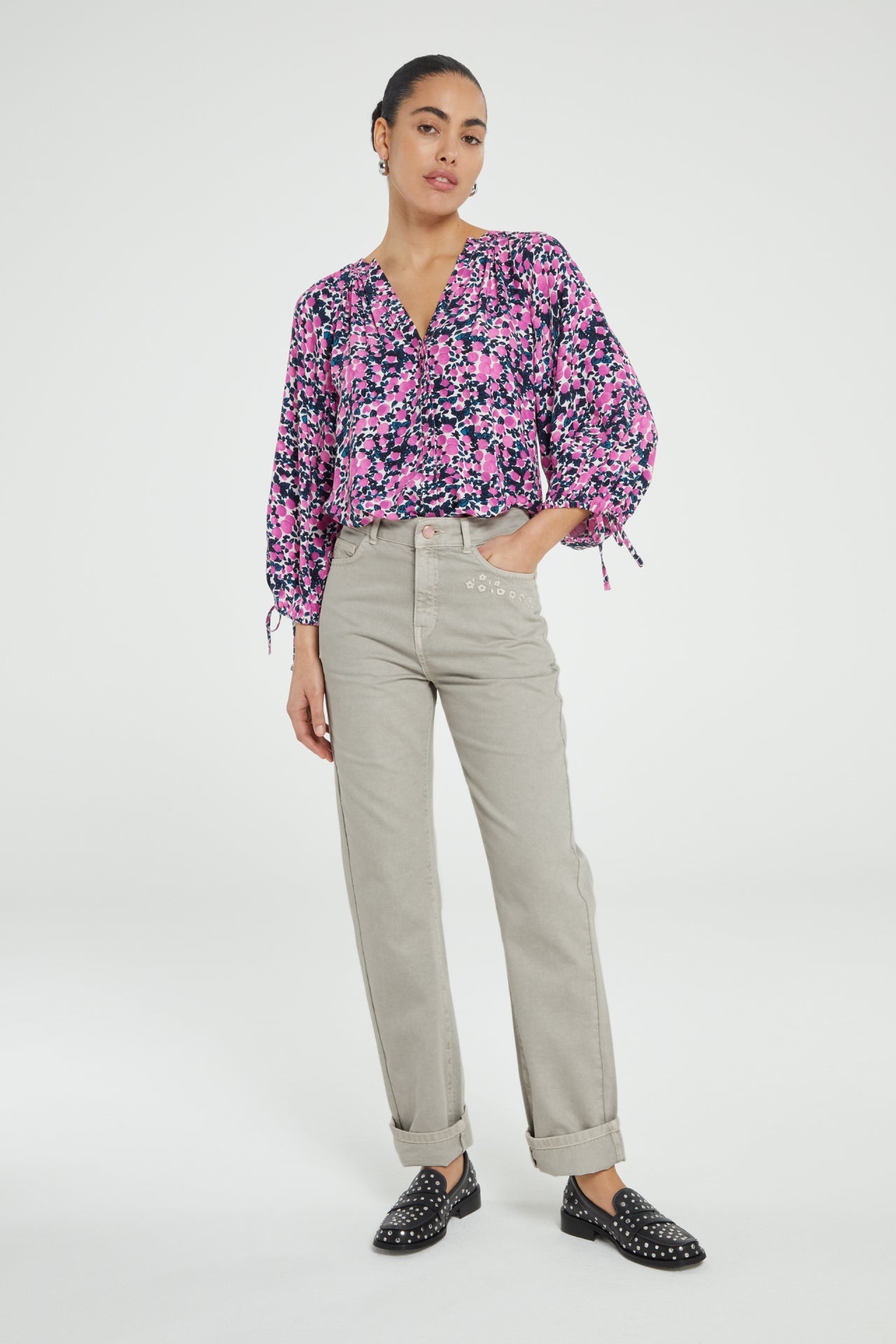 Cooper Blouse | Cream White/Bubble G
