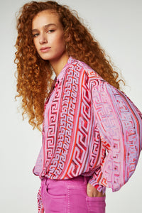 Gabriel Blouse | Pink Candy/Cornflowe