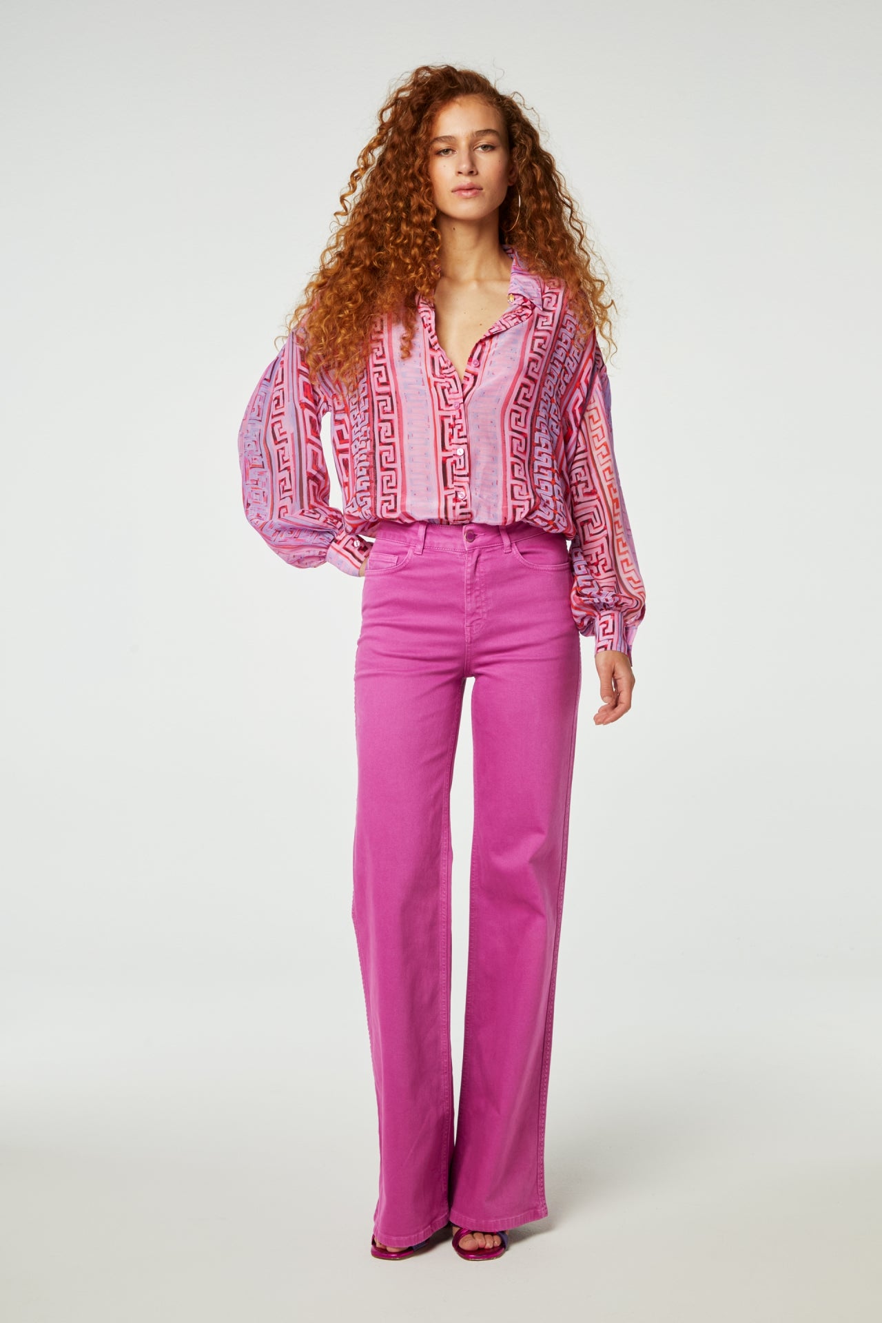 Gabriel Blouse | Pink Candy/Cornflowe