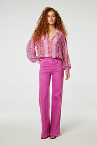 Gabriel Blouse | Pink Candy/Cornflowe