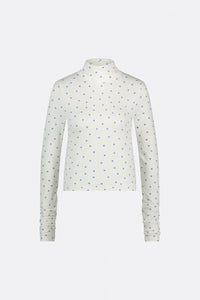 Jade Top | Cream White / Blue