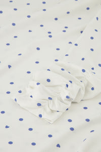 Jade Top | Cream White / Blue