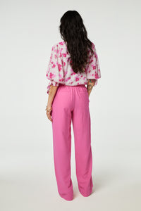 Nacha Top | Hot Pink/Cream White