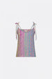 Eline Top | Pink Sunset/Azure Bl