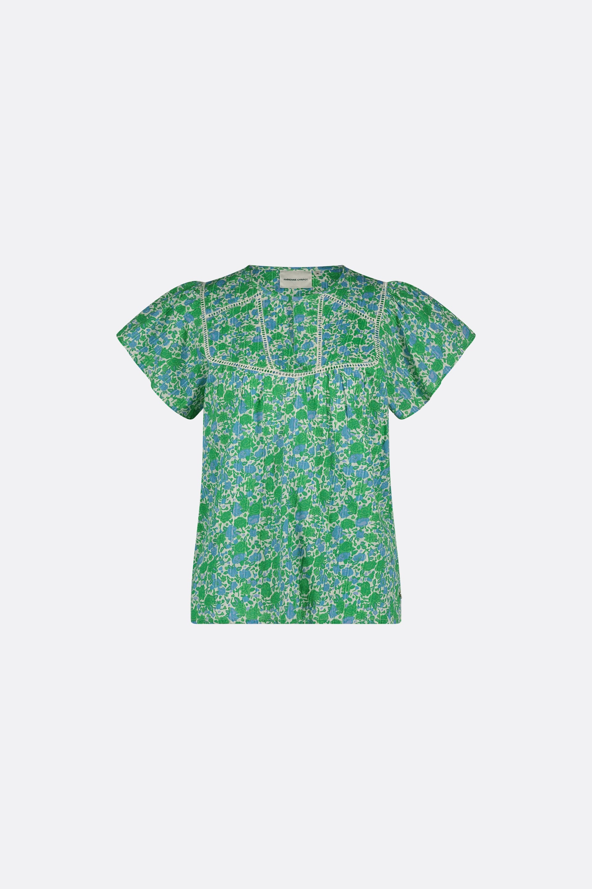 Kristy Top | Green Apple/Blue Dre