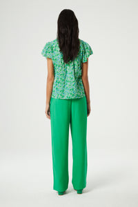 Kristy Top | Green Apple/Blue Dre