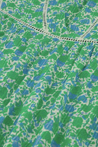 Kristy Top | Green Apple/Blue Dre