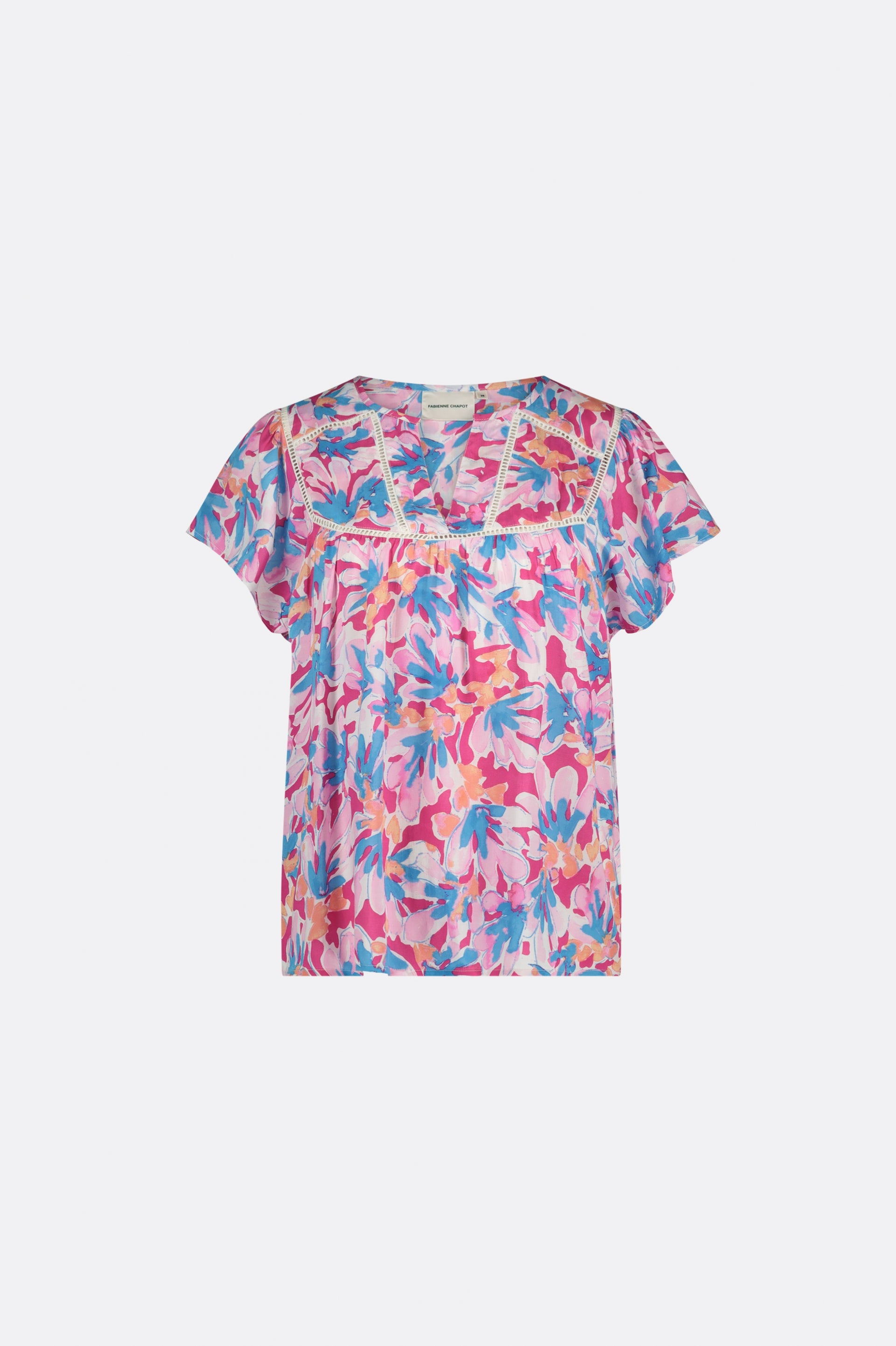 Kristy Top | Azure Blue/Hot Pink