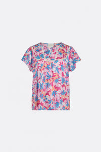 Kristy Top | Azure Blue/Hot Pink