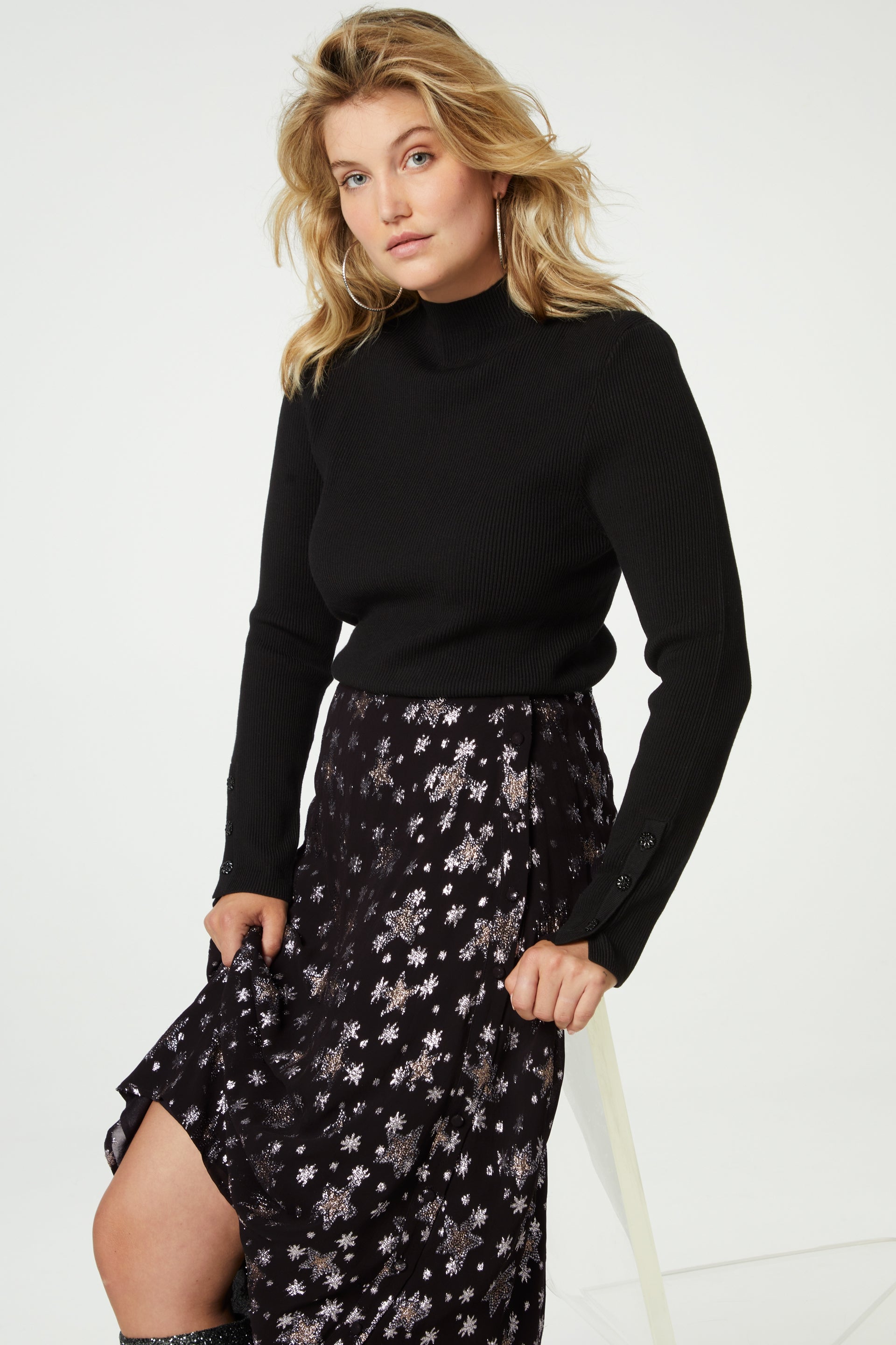 Lydia Skirt | Black/Silver