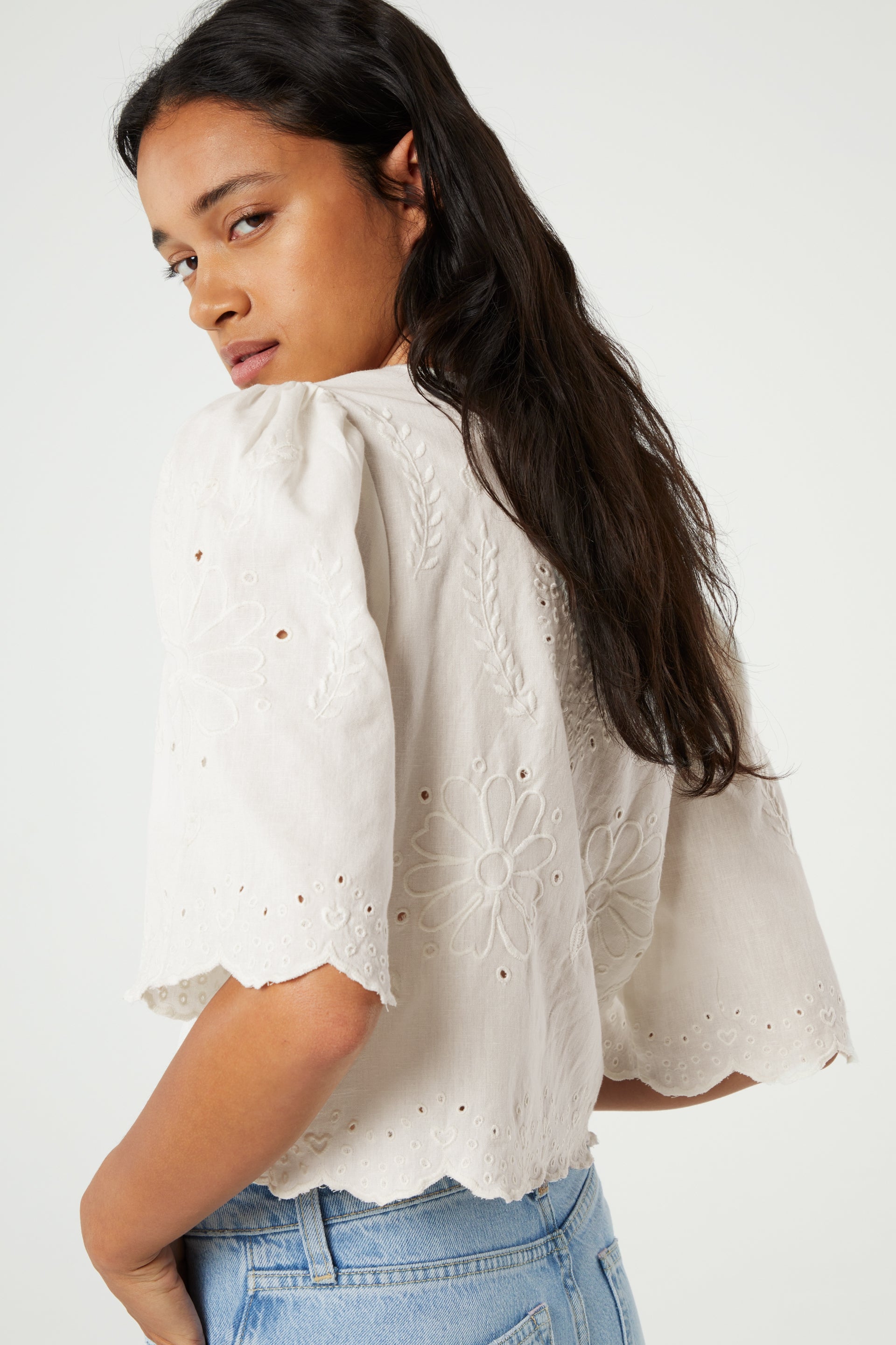 Sterre SS Top | Cream White