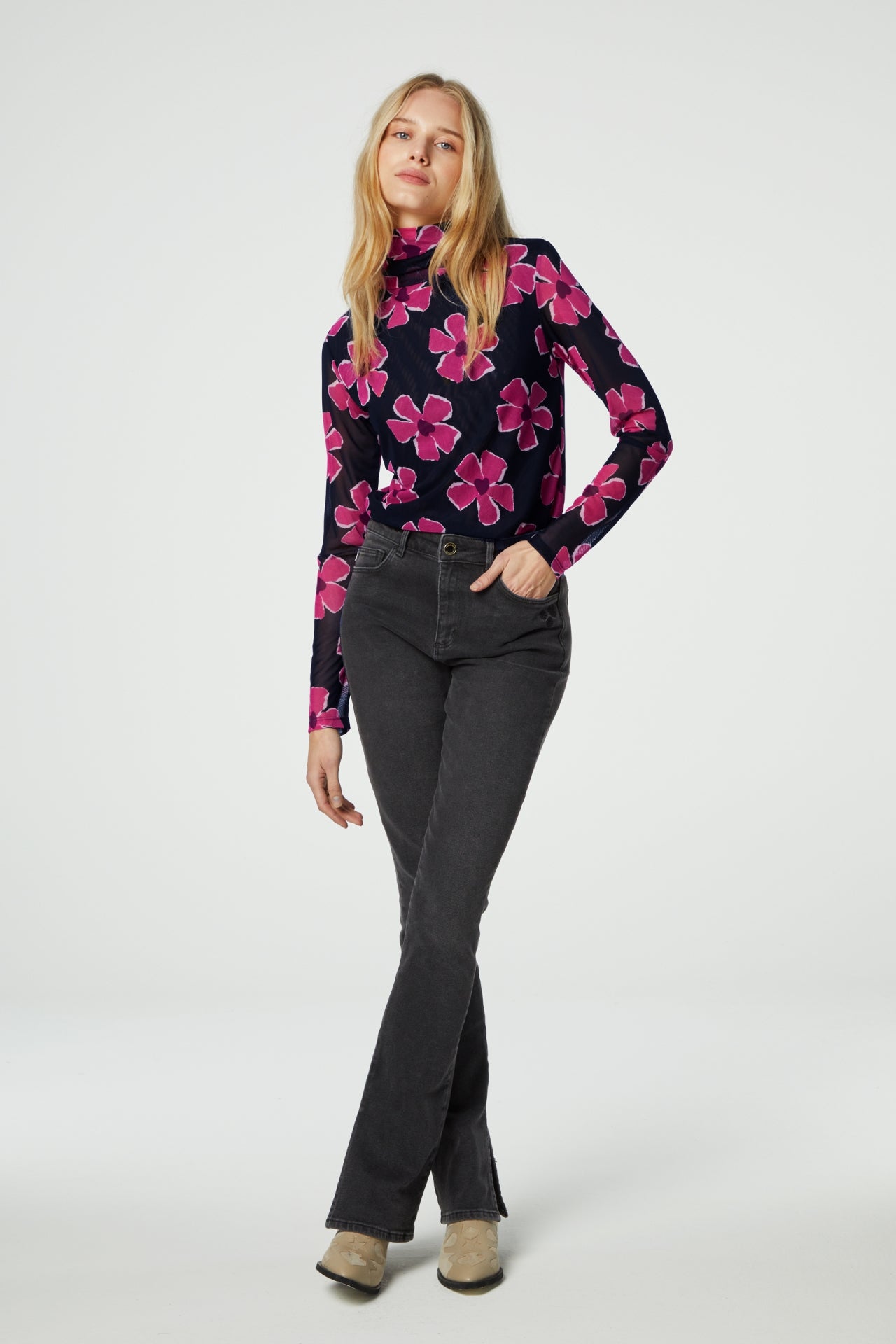 Jane Top | Lollipop Pink/Black