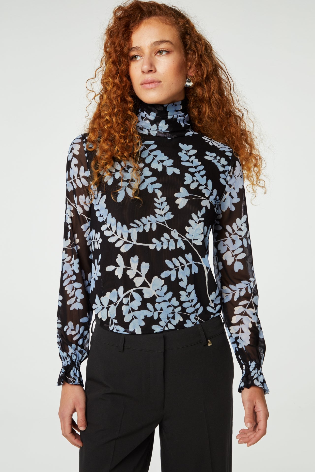Johanna Top | Black/Cornflower Blu