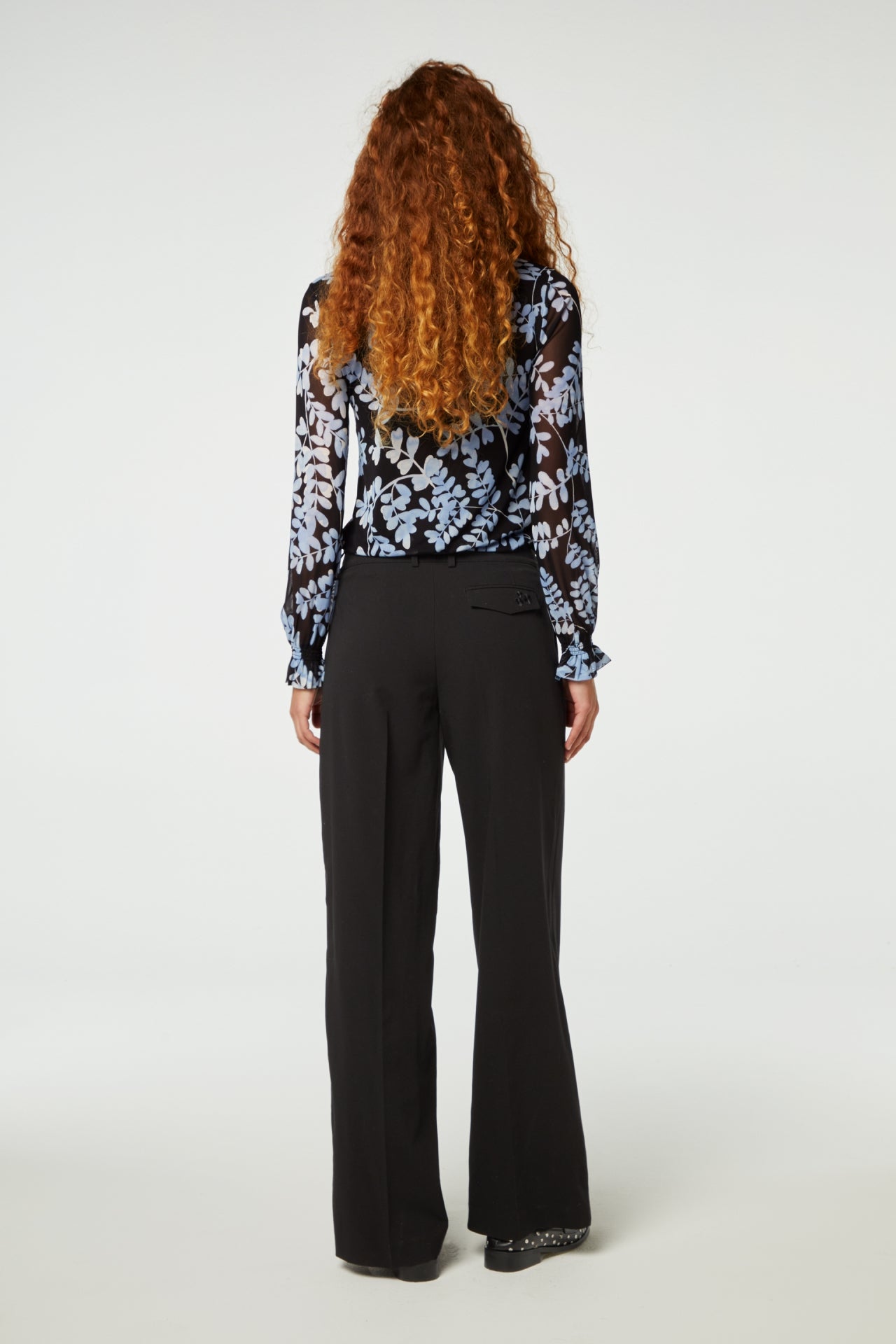 Johanna Top | Black/Cornflower Blu