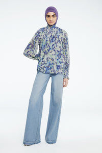 Mila Top | Riad Blue/Holy Guaca