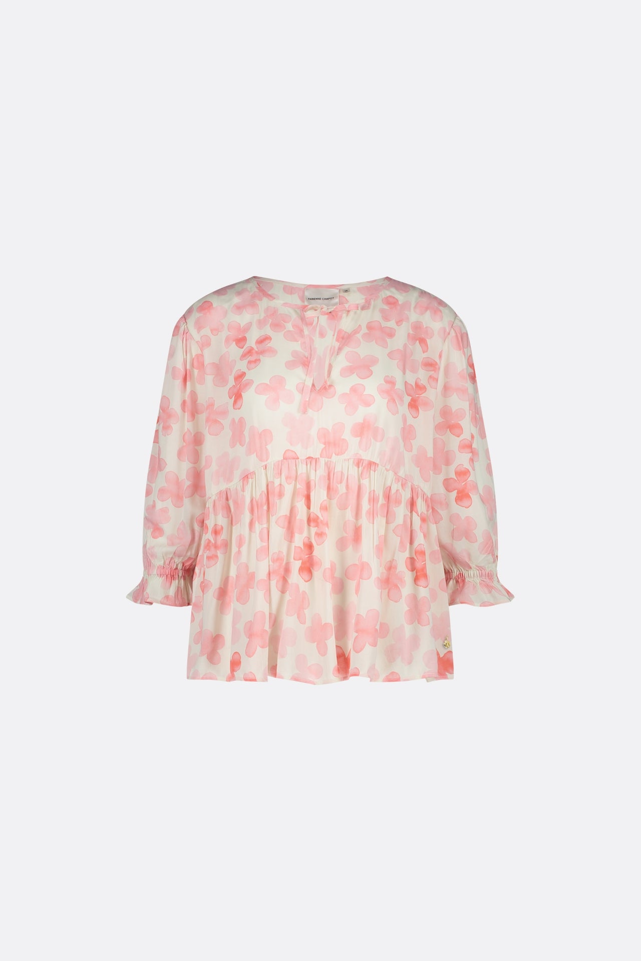 Misha Top | Cream White/Pink Gra