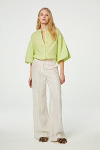 Remi Striped Trousers | Lime Light