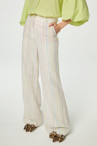 Remi Striped Trousers | Lime Light