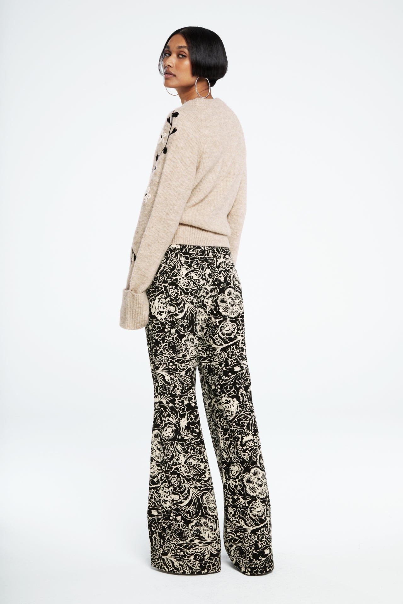 Puck Trousers | Black/Warm White