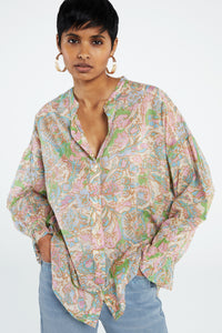 Lexi Blouse | Sandy Beach/Pink Can