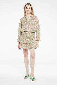 Lexi Blouse | Sandy Beach/Pink Can