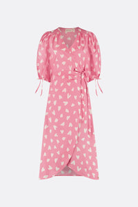 Charlie Dress | Pink Beret/Cream whi