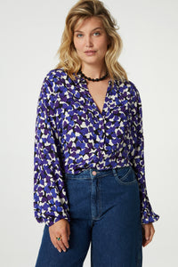 Liv Blouse | Black/Poppy Purple