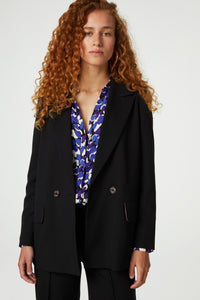 Liv Blouse | Black/Poppy Purple