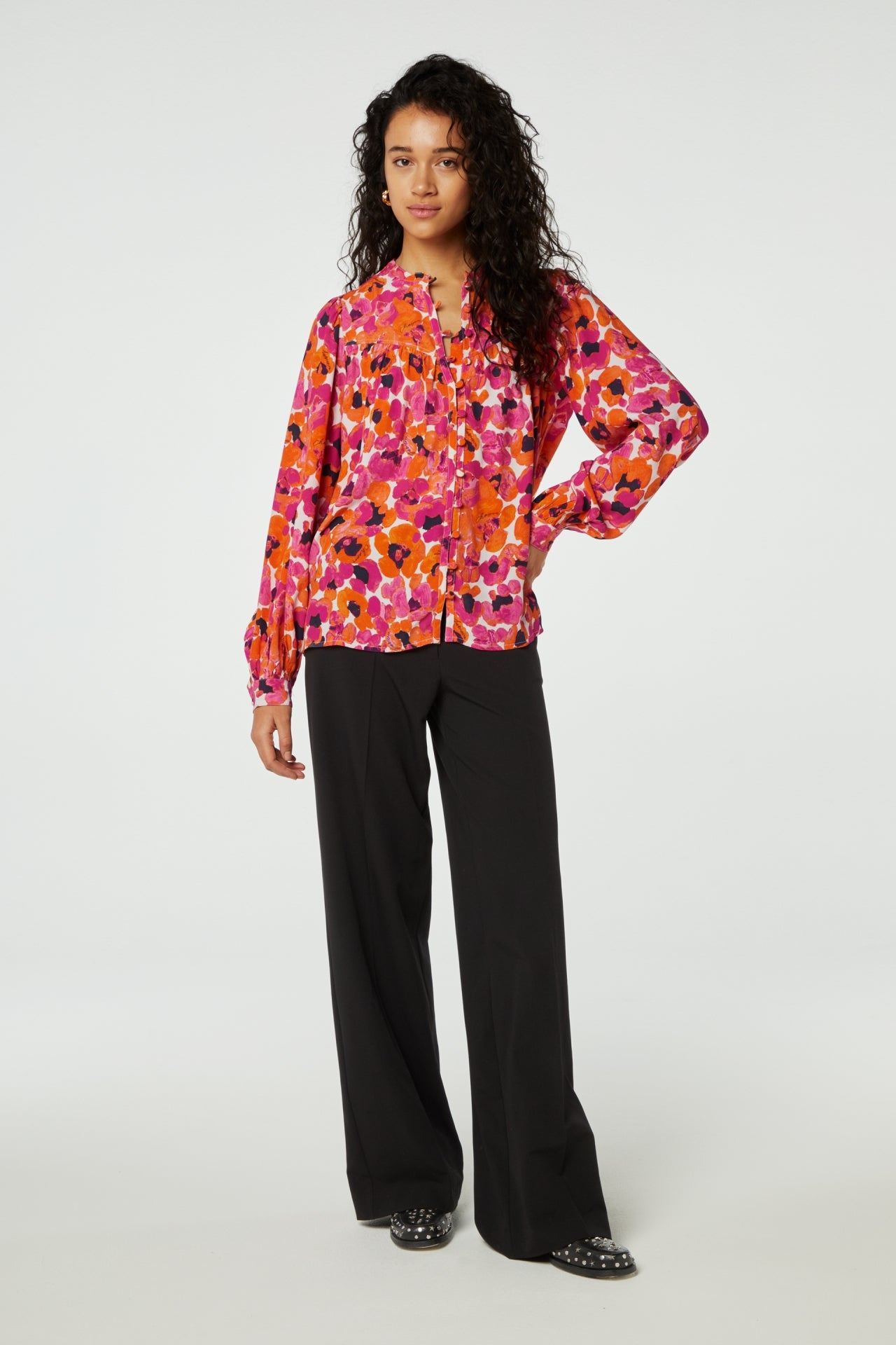 Resa Blouse | Pink Candy/Mandarin