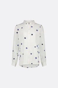 Sophia Blouse | Cream White/Navy