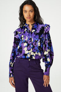 Philo Blouse | Black/Bluemsbury