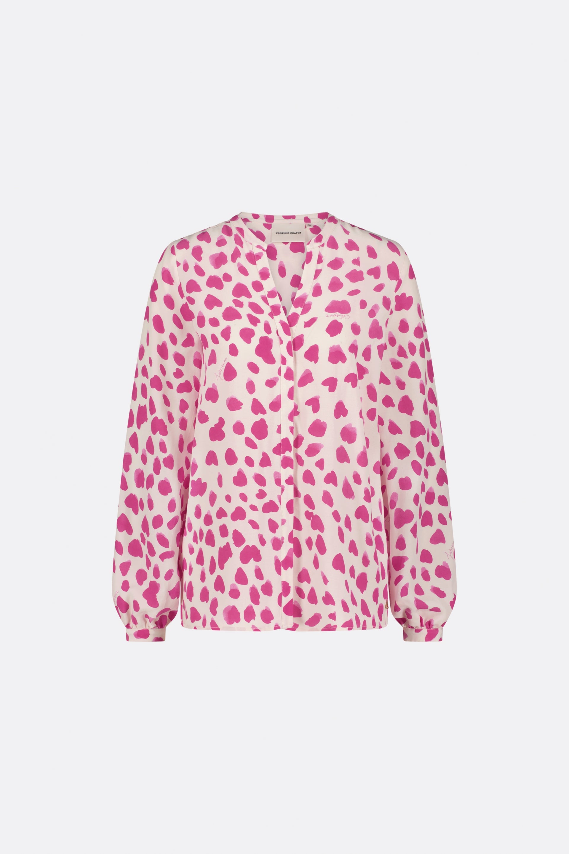 Frida Blouse | Cream White/Hot Pink