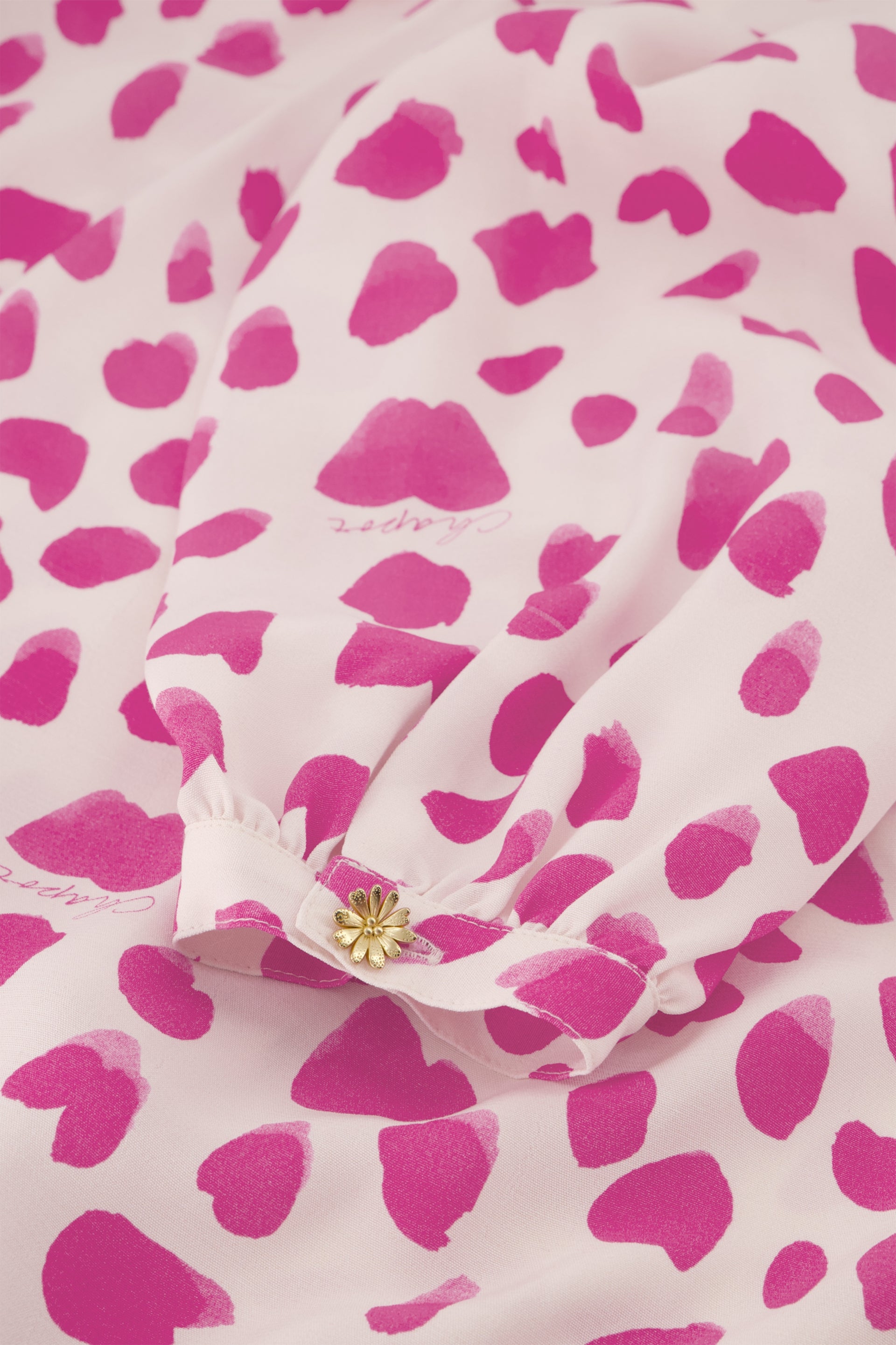 Frida Blouse | Cream White/Hot Pink
