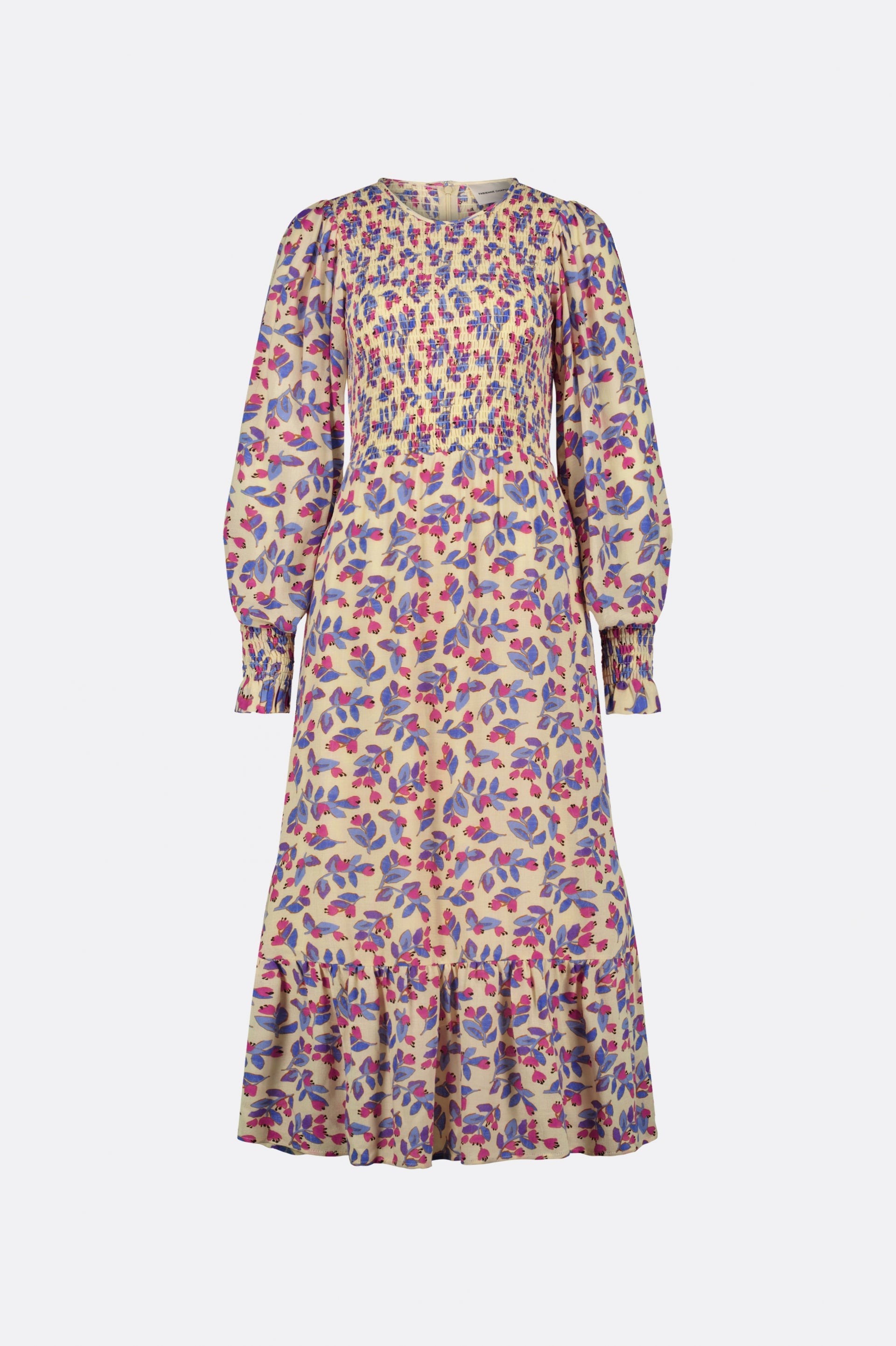 Caro Dress | Cornflower Blue/Pink