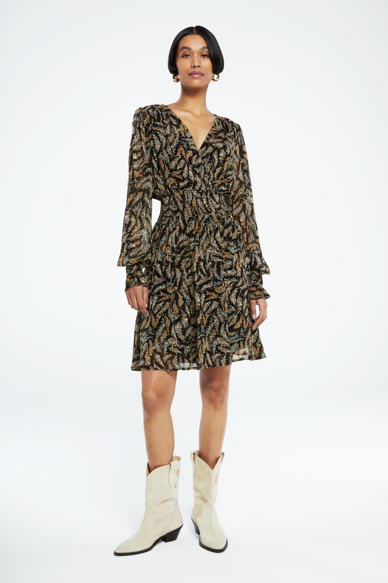 Anjuna Dress | Black/Rattan