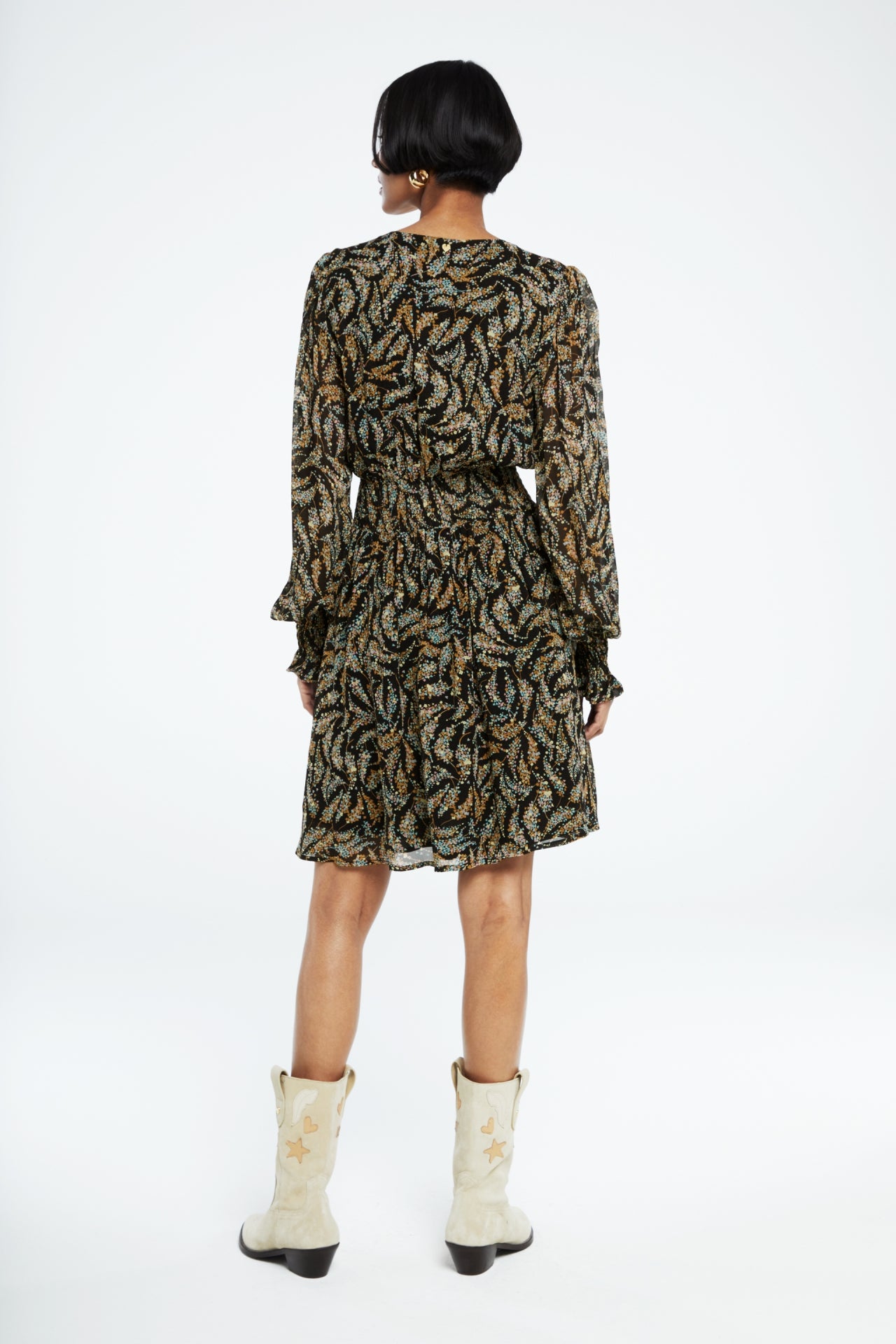 Anjuna Dress | Black/Rattan
