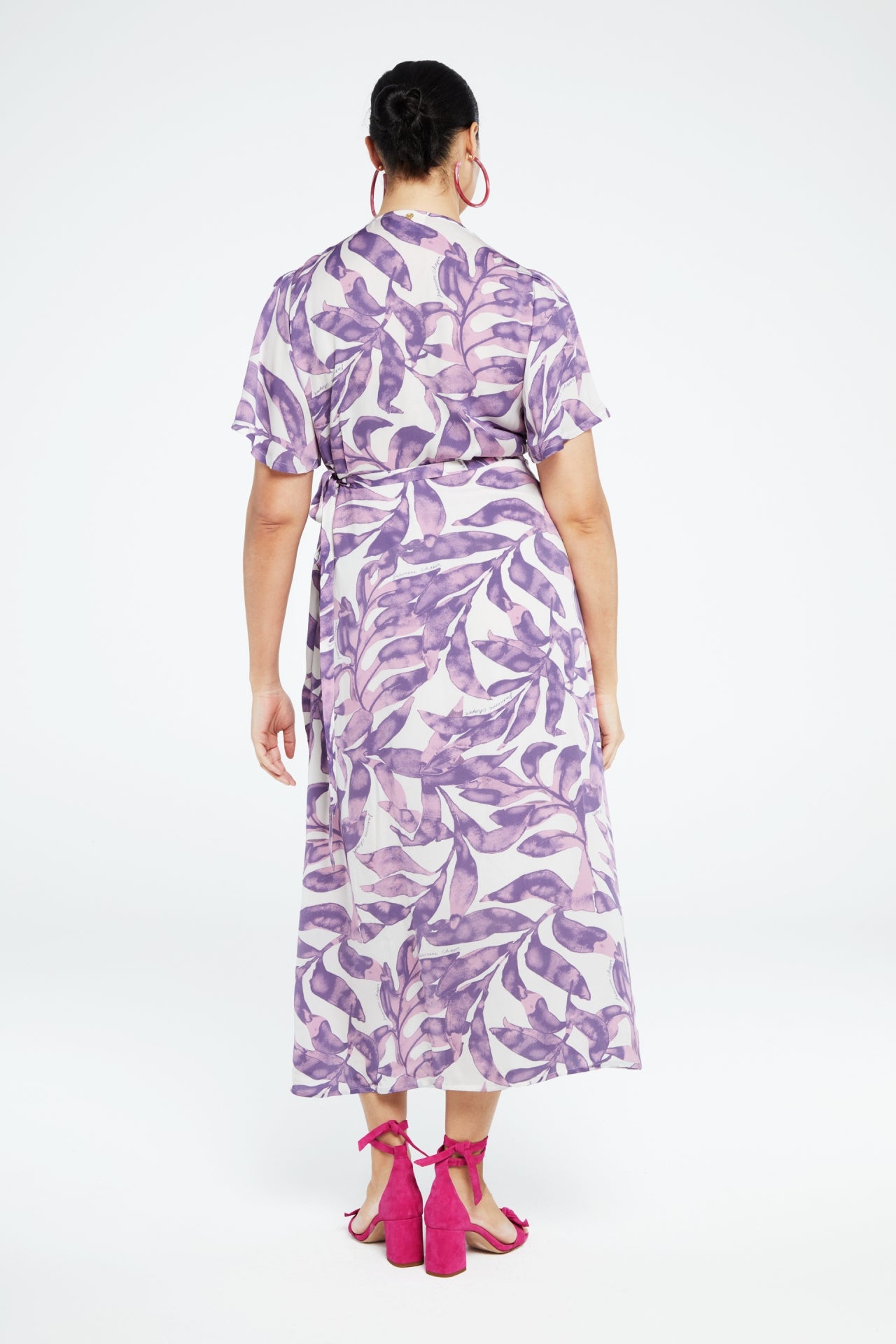 Archana Butterfly Dress | Warm White/Dusty Lov