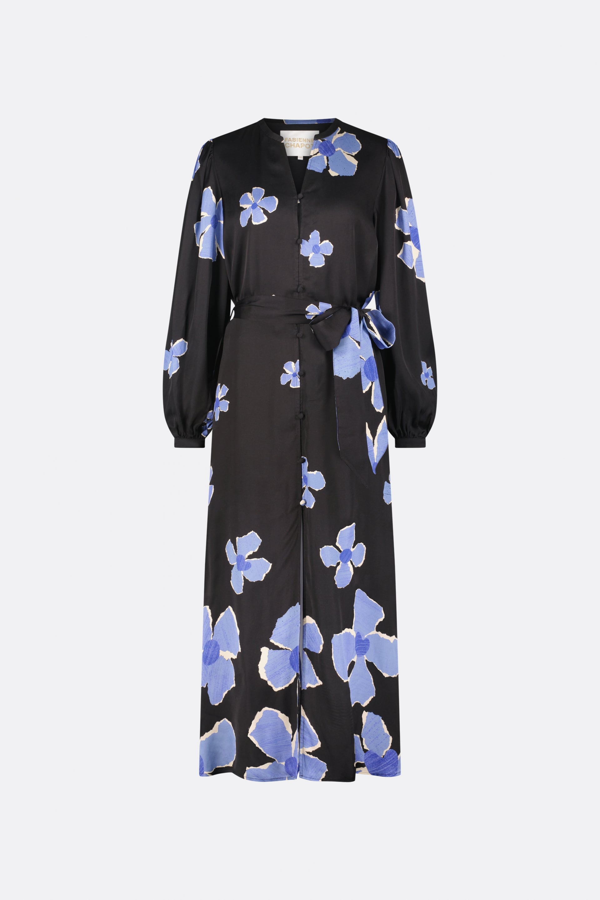 Erina Dress | Black/Cornflower Blu