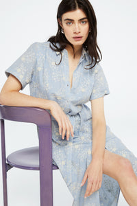 Boyfriend Broderie Maxi Dress | Summer Blue