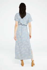 Boyfriend Broderie Maxi Dress | Summer Blue