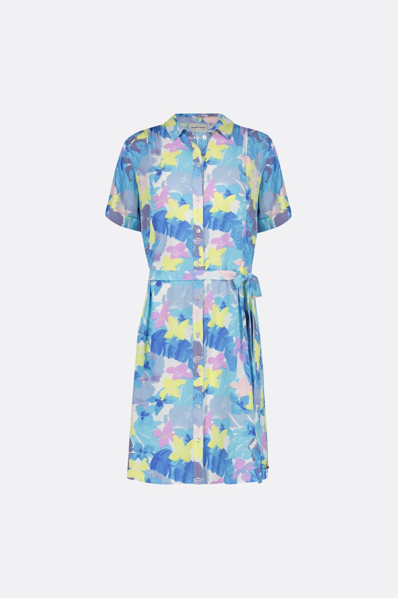 Boyfriend Dress | Cream White/Pool Blu